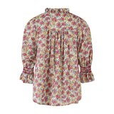 Small Shelley Blouse with Copper Beach Hand Smocking made with Liberty Swirling Petals Edition 5