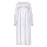 Mother Teresa Women's Nursing & Maternity Dress Long Sleeves with Mermaid Tail Kir Royale Hand Smocking