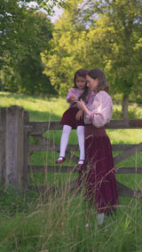 Bader Ginsberg Blouse with Rubies and Pearls Hand Smocking made with Liberty Ava