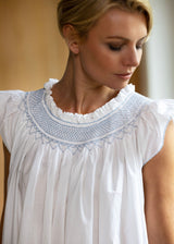Ada Lovelace Women's Night Dress with Bluebell Hand Smocking