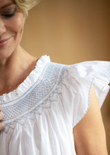 Ada Lovelace Women's Night Dress with Bluebell Hand Smocking