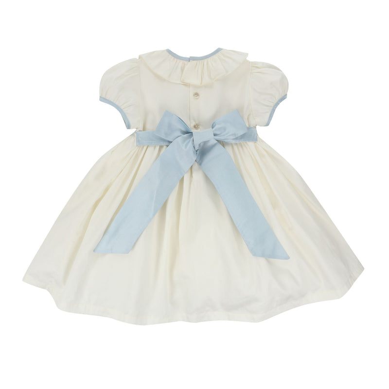 Diana Special Occasion Dress with Forget Me Not Hand Smocking