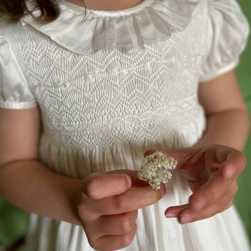 Diana Special Occasion Dress with Madonna Lily Hand Smocking