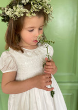 Diana Special Occasion Dress with Madonna Lily Hand Smocking