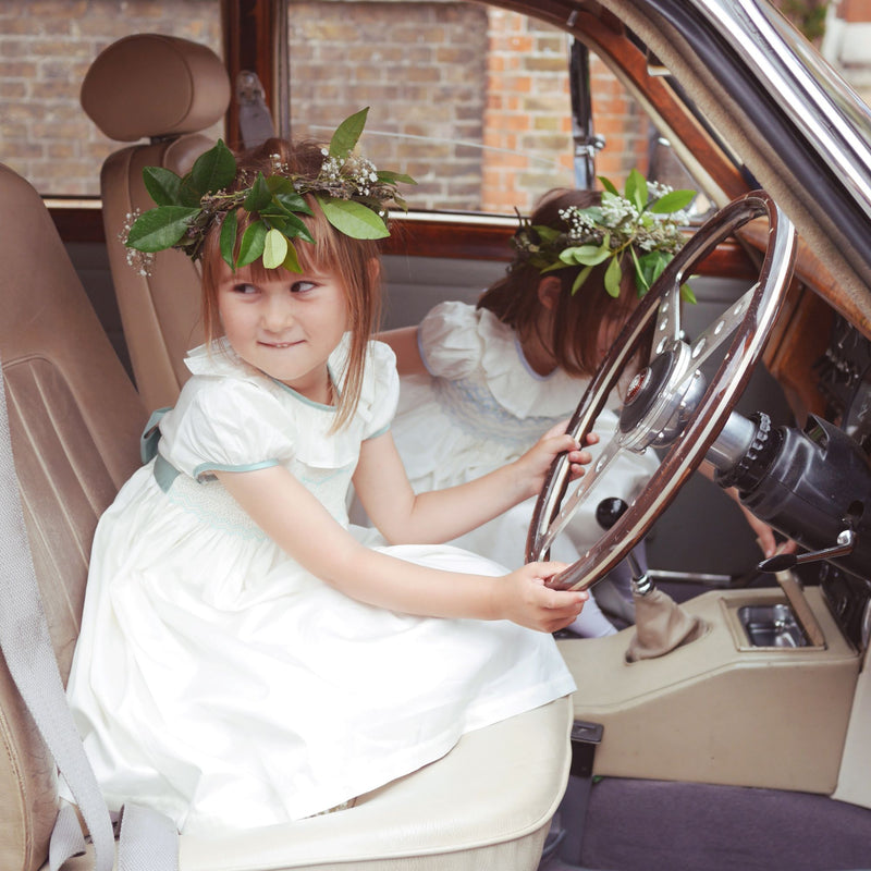 Diana Special Occasion Dress with Lily of the Valley Hand Smocking