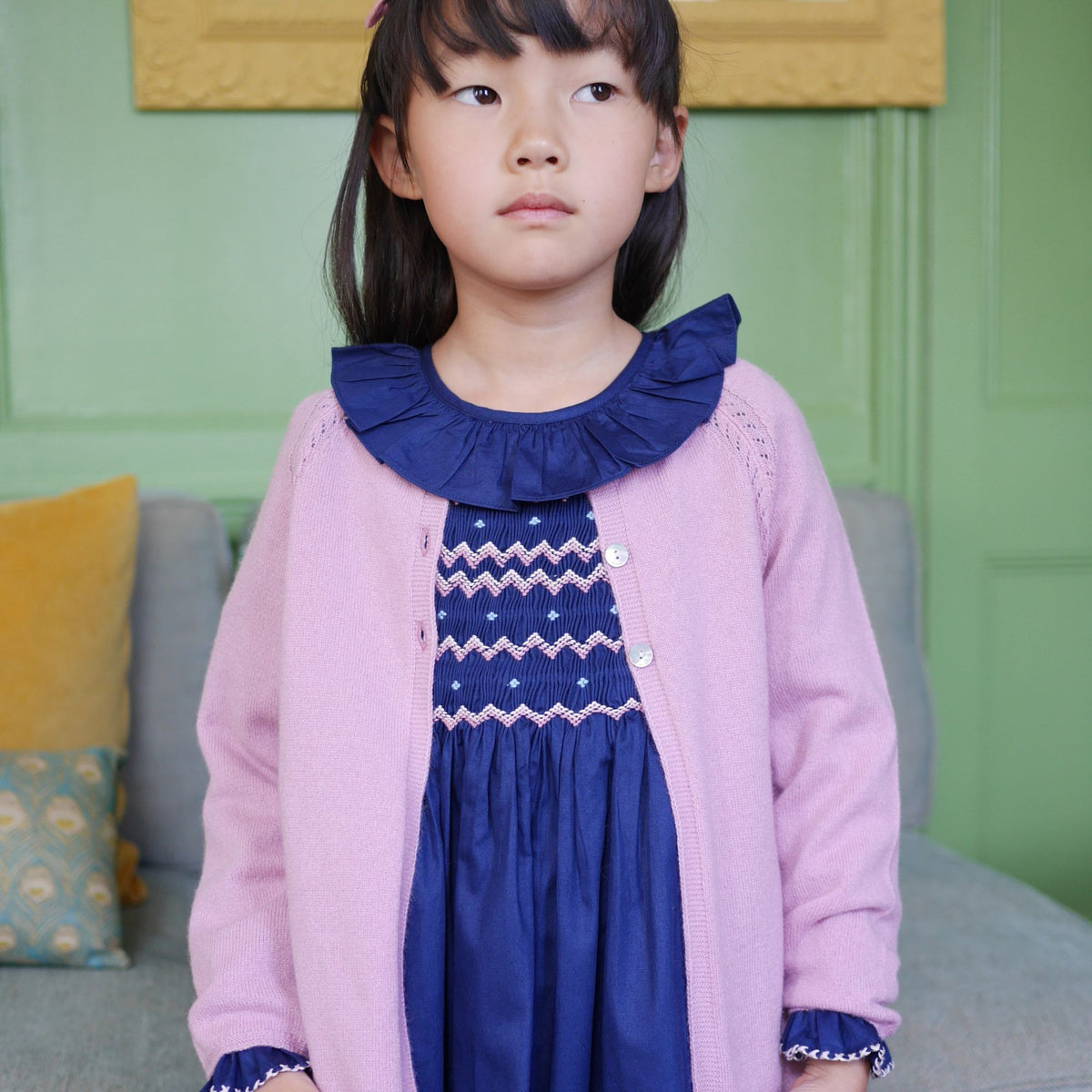 1 2y Keller Cashmere Cardigan Tea