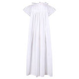 Women's Nightingale Night Dress Moonstone Short Flutter Sleeves with Mermaid Tail Forget Me Not Hand Smocking